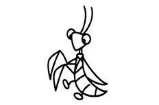 螳螂昆虫简笔画图片 螳螂怎么画