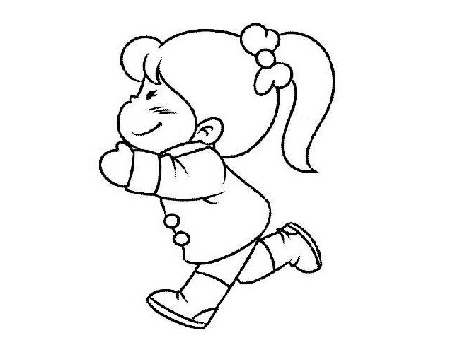 奔跑的小女孩简笔画步骤图片大全