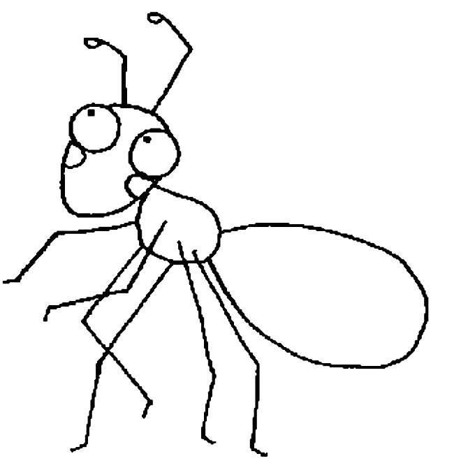 蚂蚁简笔画图片怎么画