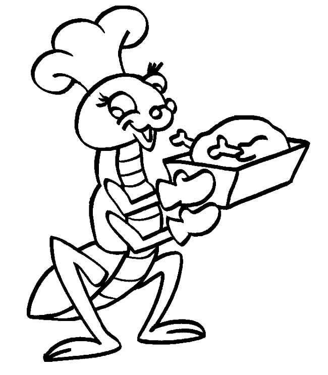 螳螂厨师简笔画图片 螳螂厨师怎么画