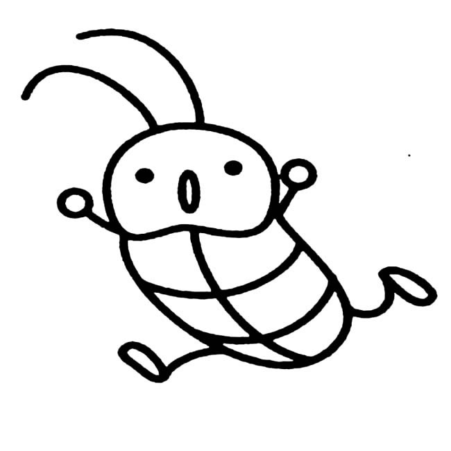卡通蟑螂简笔画图片 卡通蟑螂怎么画