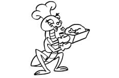 螳螂厨师简笔画图片 螳螂厨师怎么画