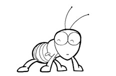蚂蚁简笔画步骤图片大全 卡通蚂蚁怎么画