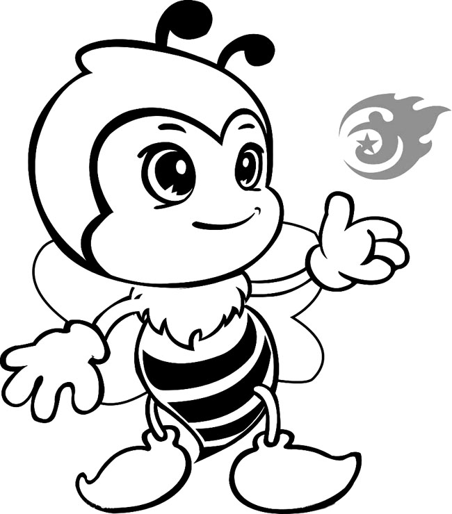 小蜜蜂简笔画步骤图片大全
