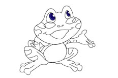 青蛙简笔画步骤图片大全 青蛙卡通简单画