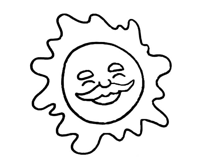 太阳公公简笔画图片 太阳怎么画