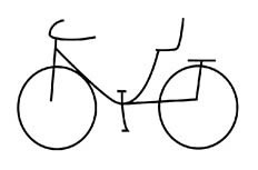 单人自行车简笔画图片 最简单的自行车简笔画