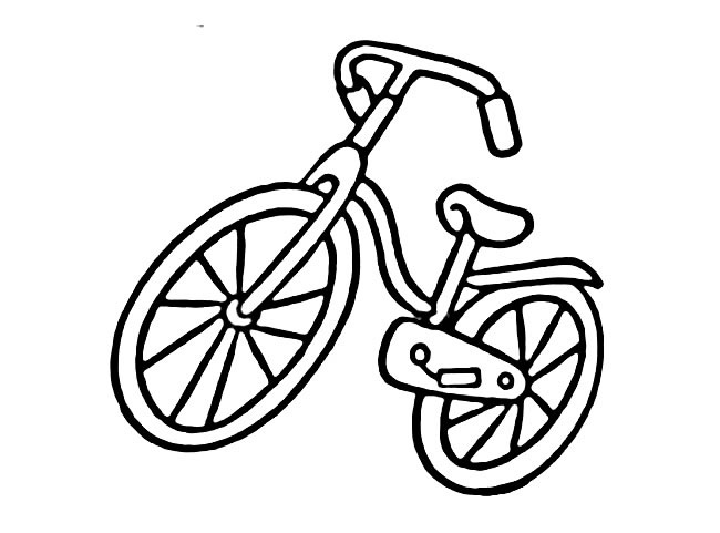 自行车简单画法 手绘自行车简笔画图片