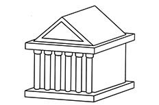 雅典神庙简笔画图片
