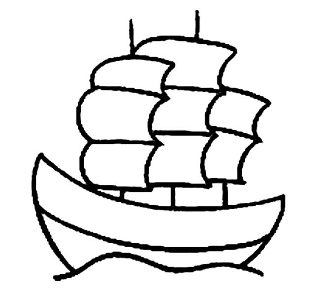 帆船怎么画 大海帆船简笔画图片