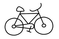 自行车简笔画图片 自行车怎么画