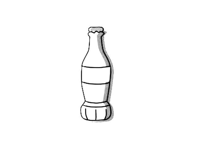 可乐瓶子简笔画图片 可乐瓶子怎么画