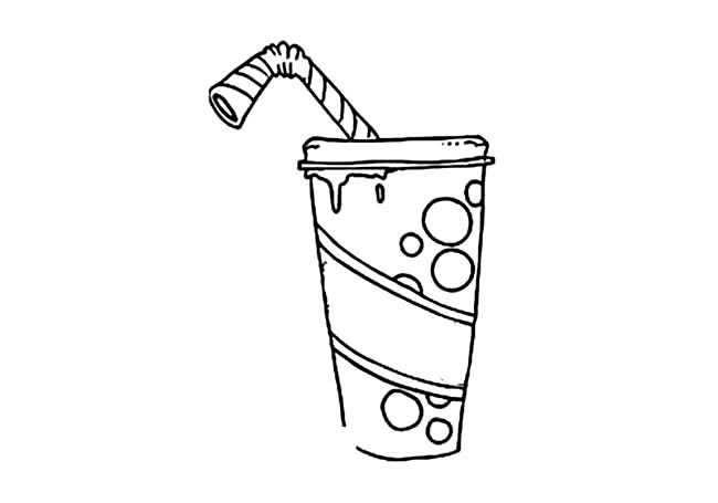 可乐杯子简笔画图片 一次性可乐杯子怎么画