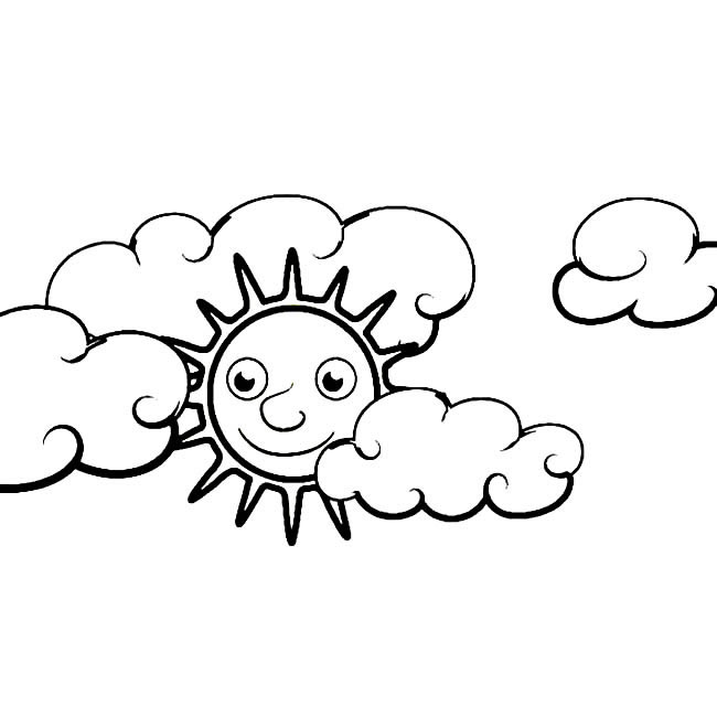 白云和太阳简笔画图片 白云和太阳怎么画
