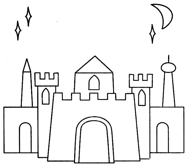 古城堡简笔画图片 古城堡怎么画