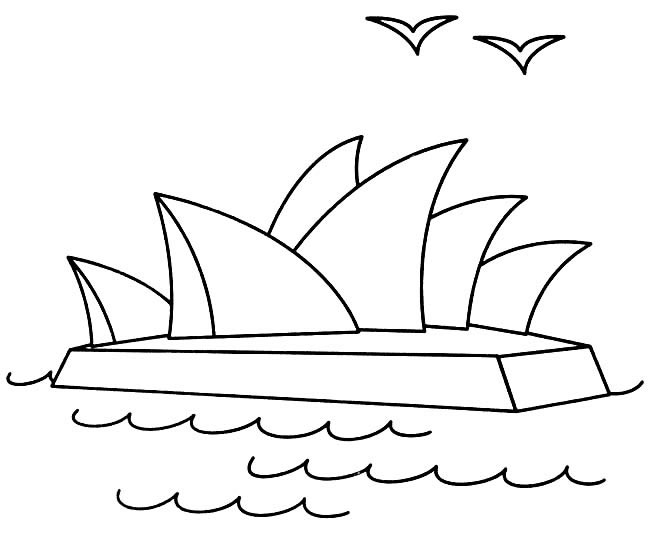 悉尼歌剧院简笔画图片 悉尼歌剧院怎么画