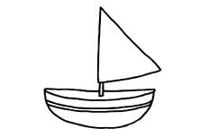 小帆船简单画法 手绘小帆船简笔画图片