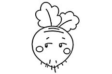 卡通蔬菜萝卜简笔画图片 卡通萝卜怎么画