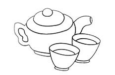 茶壶茶具简笔画图片 茶壶茶具怎么画
