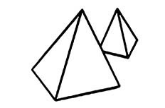 金字塔简笔画图片 立体三角形怎么画