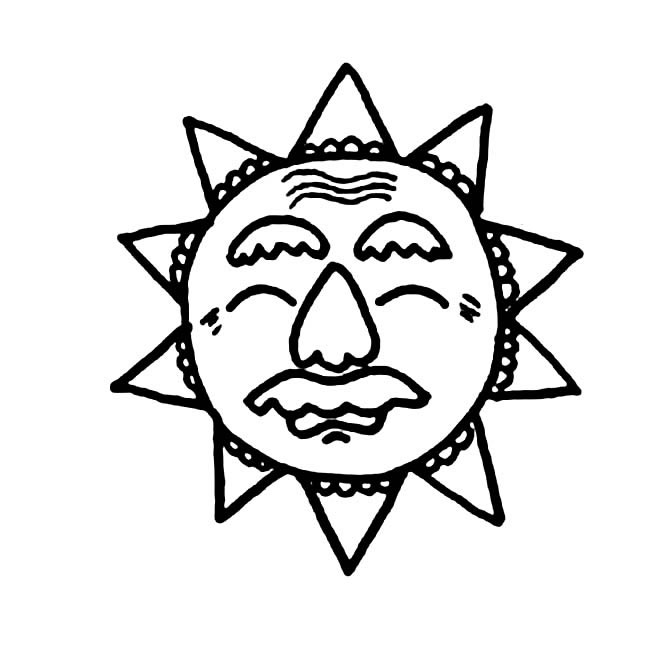太阳老公公怎么画 卡通太阳简笔画图片