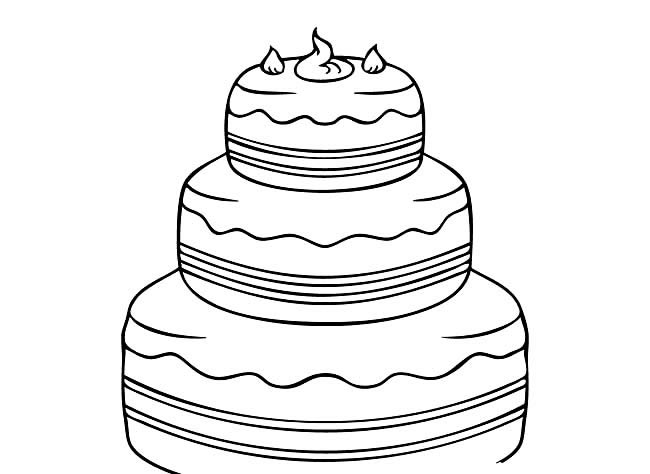 3层生日蛋糕简笔画图片 3层生日蛋糕怎么画