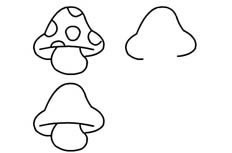 蘑菇蔬菜简笔画图片 蘑菇怎么画