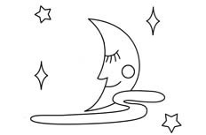 月亮和星星简笔画图片 月亮和星星怎么画