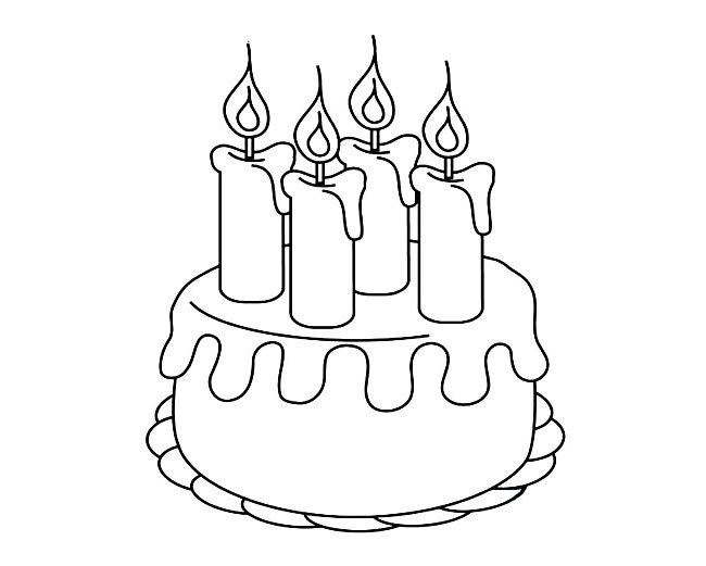 手绘生日蛋糕简笔画图片 生日蛋糕怎么画