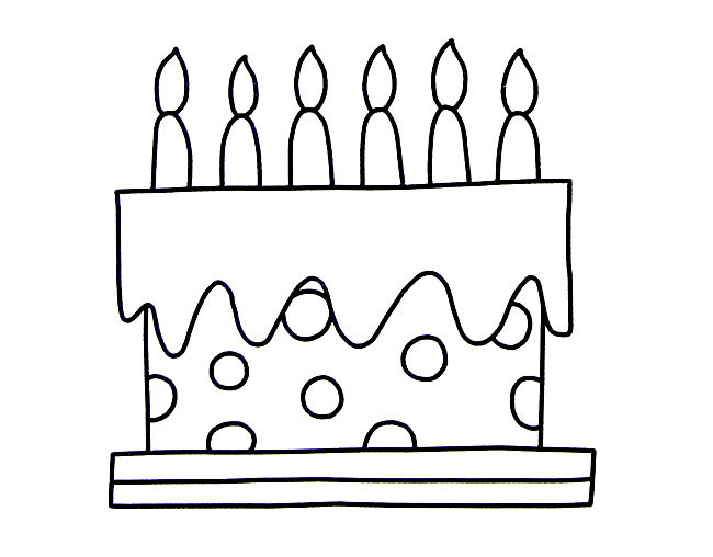 生日蛋糕简笔画图片 生日蛋糕怎么画