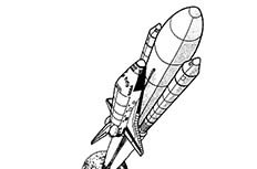 火箭简笔画 宇宙飞船简笔画图片