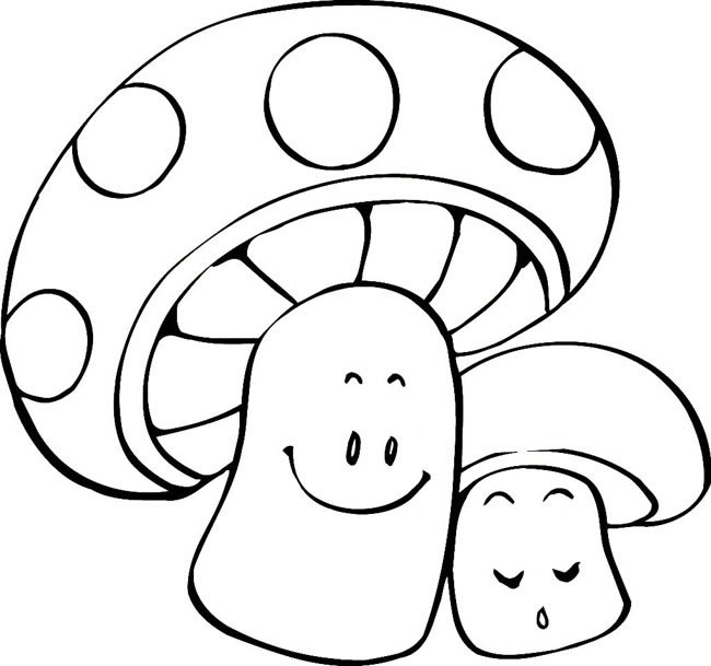 蘑菇蔬菜简笔画图片怎么画