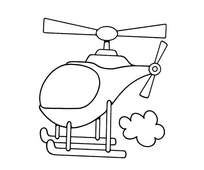 直升飞机简笔画图片 直升飞机怎么画