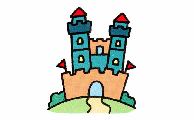 城堡简笔画图片大全 城堡怎么画