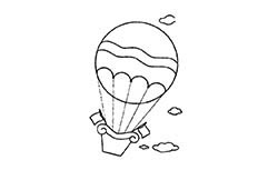 热气球简笔画图片 热气球怎么画