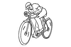 骑自行车简笔画图片 骑自行车怎么画