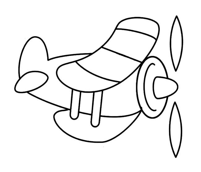 螺旋桨飞机简笔画图片 螺旋桨飞机怎么画