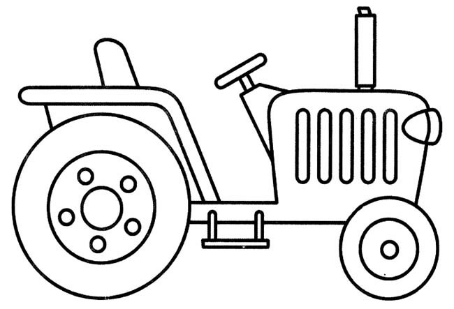 拖拉机交通工具简笔画图片 拖拉机怎么画