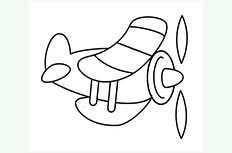 螺旋桨飞机简笔画图片 螺旋桨飞机怎么画