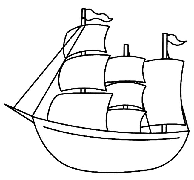 帆船简笔画图片 帆船怎么画