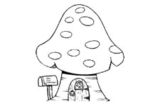 蘑菇房子简笔画 蘑菇房怎么画