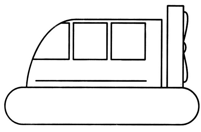 气垫船简笔画图片 气垫船怎么画