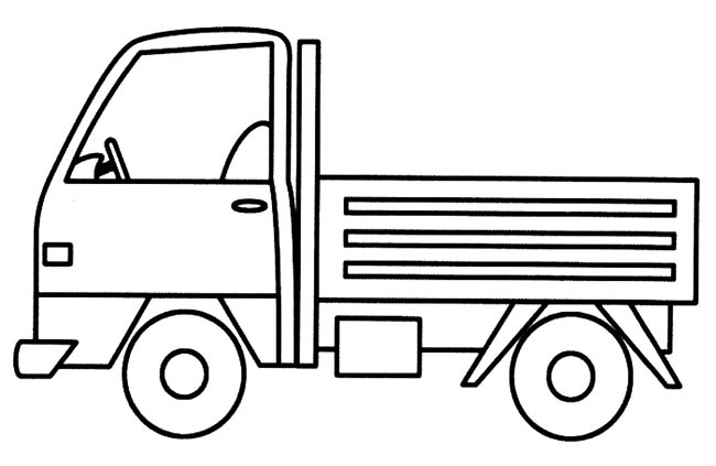 小货车交通工具简笔画怎么画