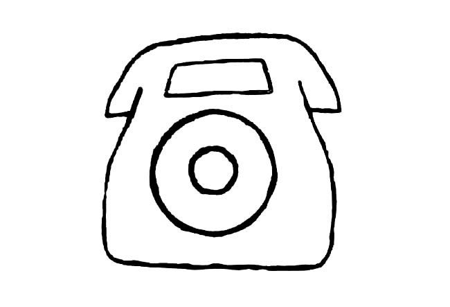 电话机简笔画图片 电话机怎么画