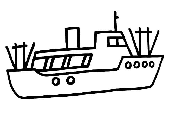 渔船简笔画图片 渔船怎么画
