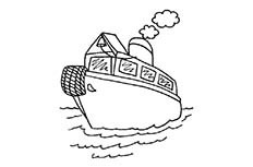 轮船交通工具简笔画图片 轮船怎么画