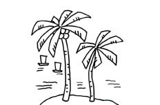 椰子树简笔画图片 椰子树怎么画