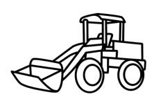 铲车交通工具简笔画图片 铲车怎么画