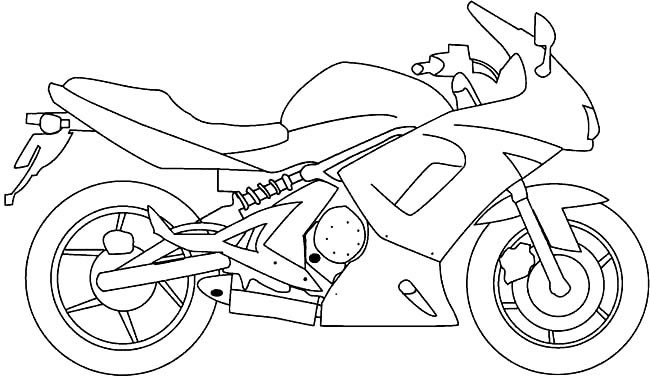 摩托车交通工具简笔画图片怎么画