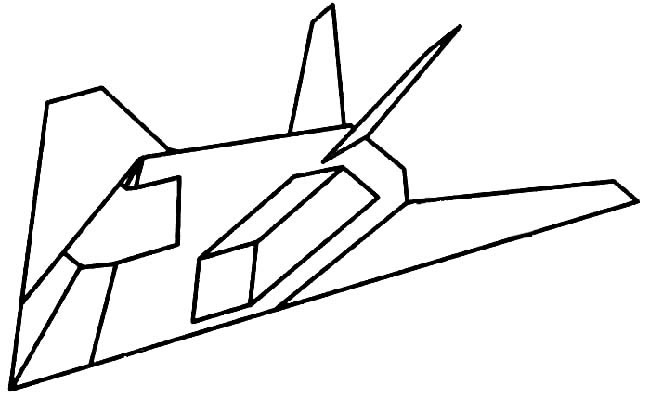 隐形飞机简笔画图片 隐形飞机怎么画